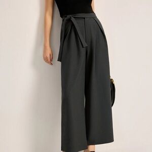 NWT Commense super high rise dark gray charcoal trouser pants size small medium